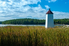 Doubling Point Front Range Light Around River Marsh Grass
